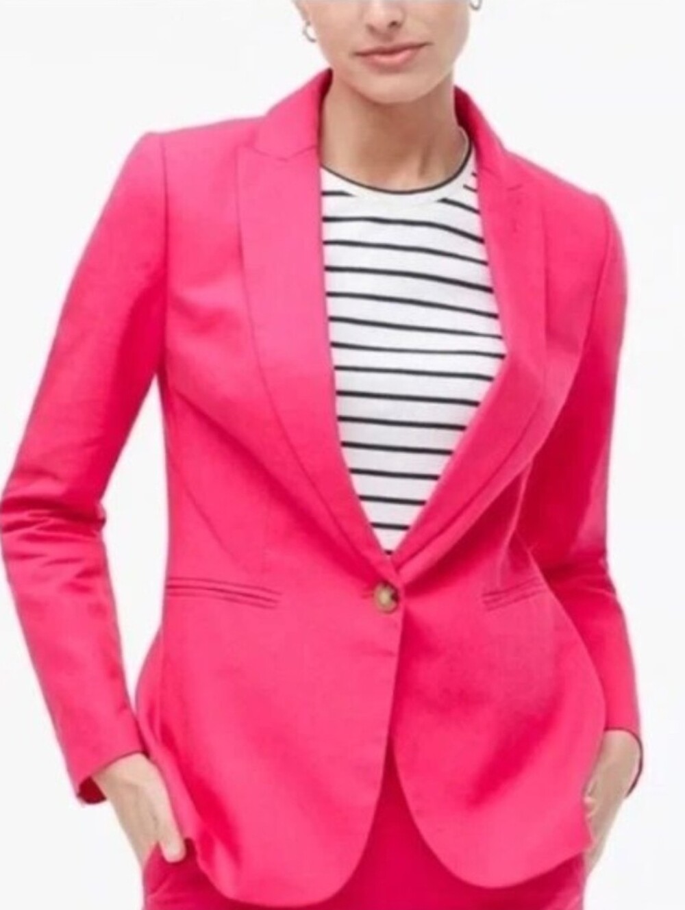 J. Crew Women's Hot Pink/Brillian Berry Blazer